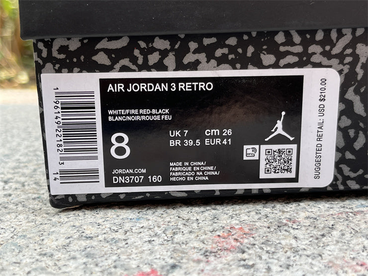 3 Retro OG “Fire Red”DIY Love