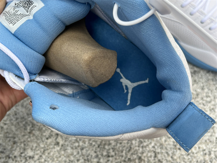 12 Retro White University Blue