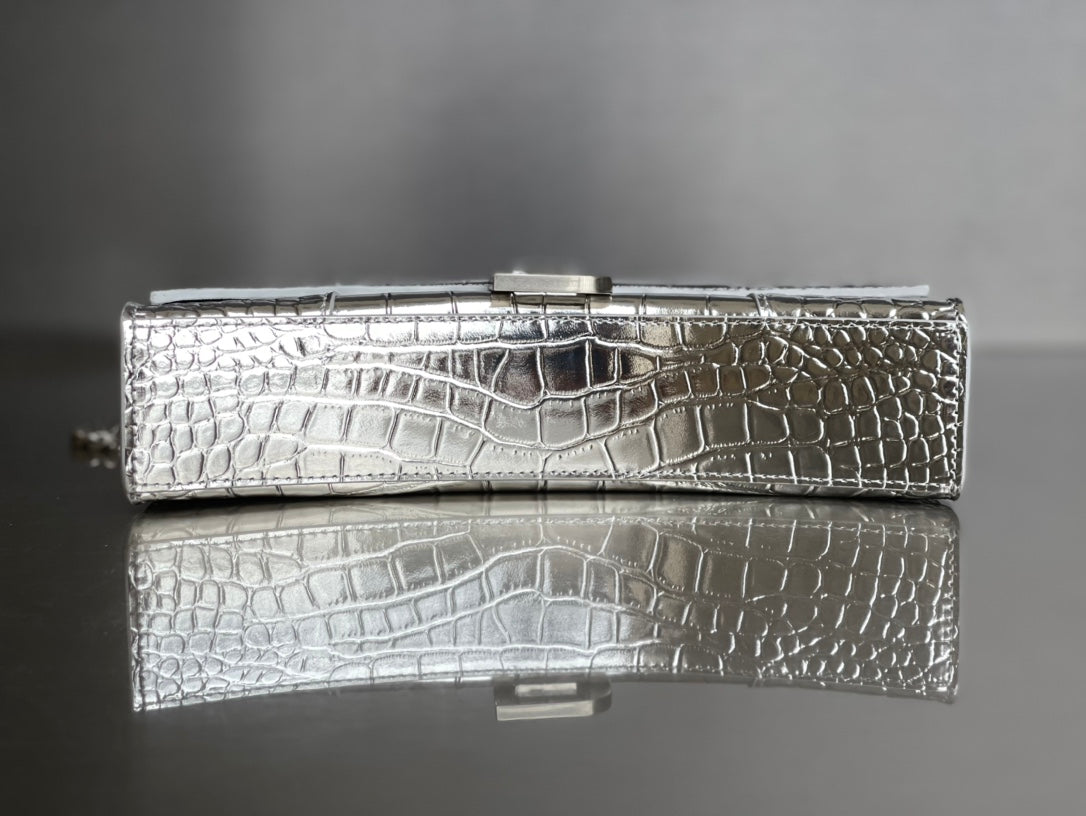 Crocodile silver/Silver buckle 198