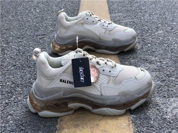 Bg Triple S Clear Sole White Grey