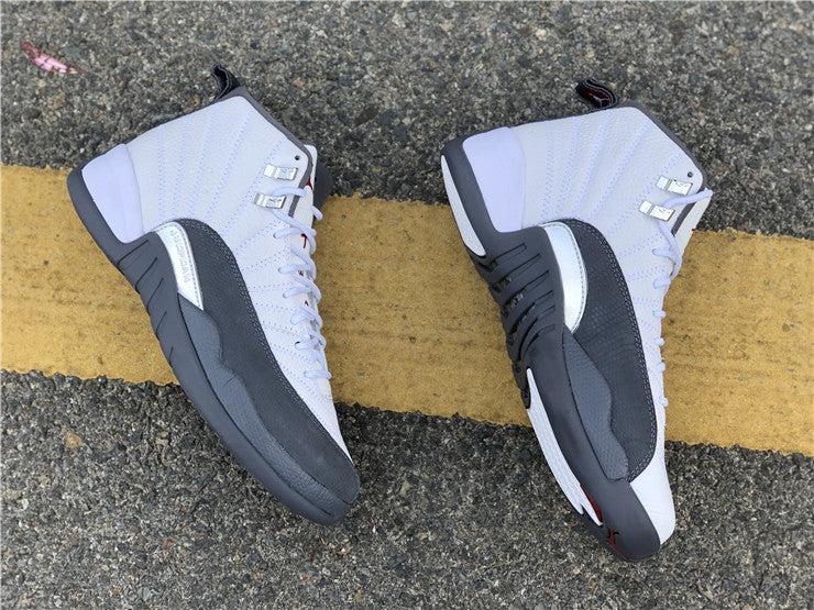12 Retro White Dark Grey