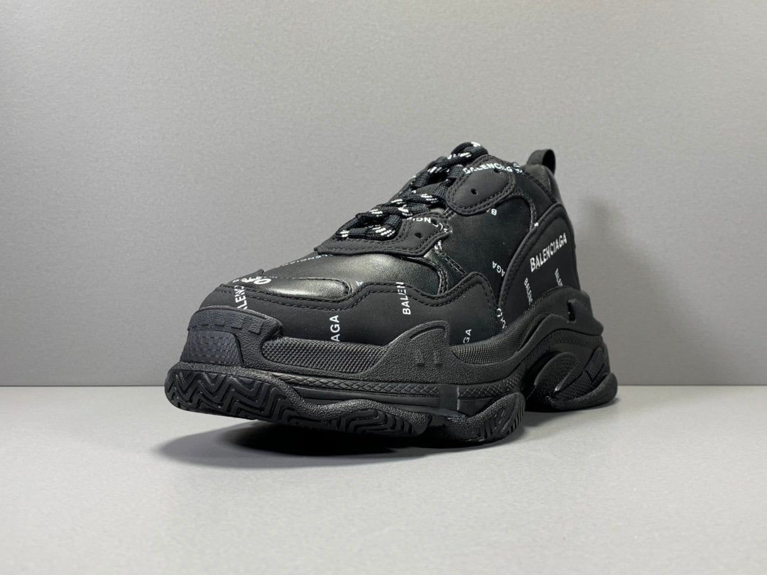 Bg Triple S Allover Logo Black