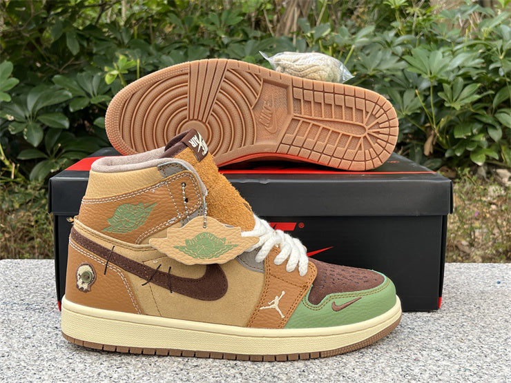 Air Jordan 1 Retro Voodoo Flax and Oil Green