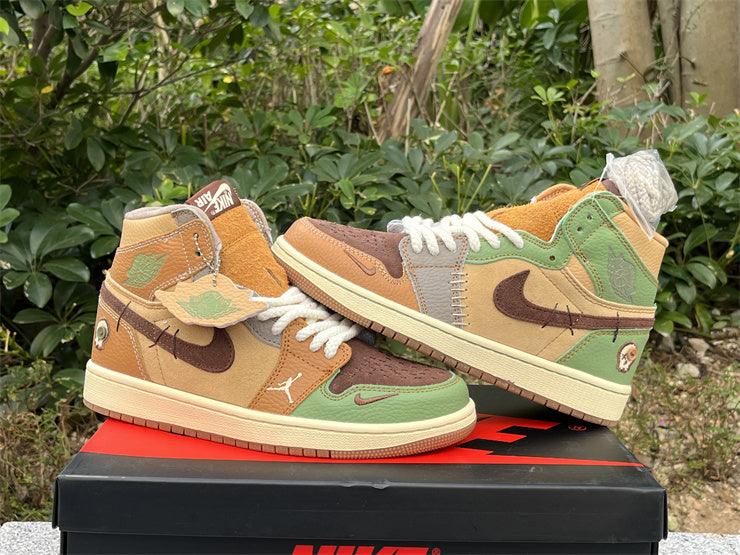 Air Jordan 1 Retro Voodoo Flax and Oil Green