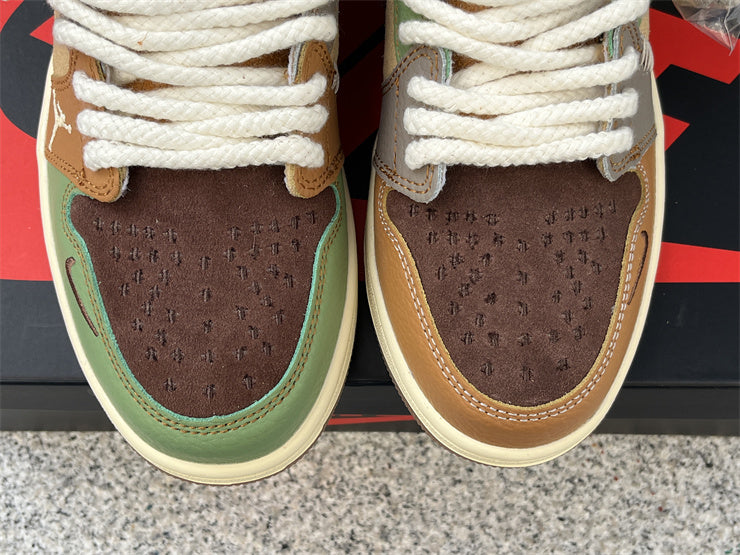 Air Jordan 1 Retro Voodoo Flax and Oil Green