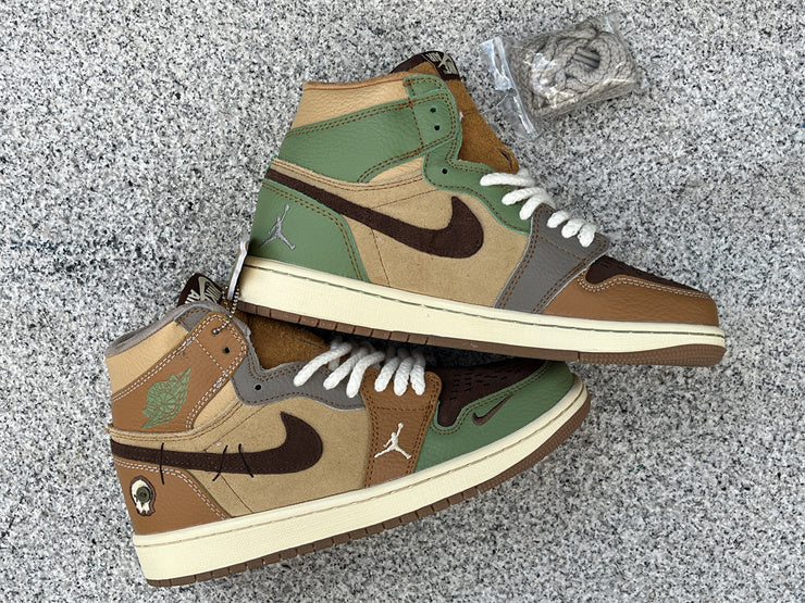 Air Jordan 1 Retro Voodoo Flax and Oil Green