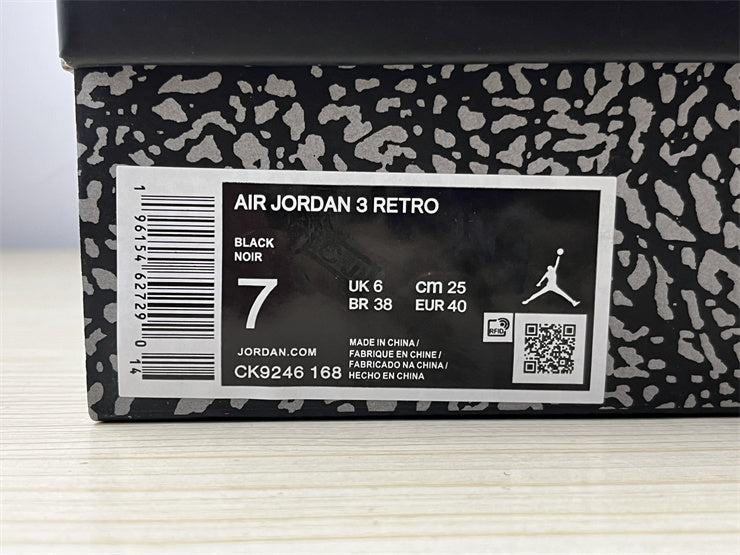 Air Jordan 3 Retro 'Black Cat'