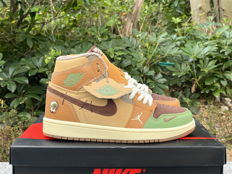 Air Jordan 1 Retro Voodoo Flax and Oil Green