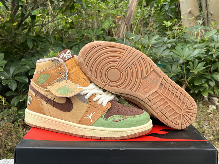 Air Jordan 1 Retro Voodoo Flax and Oil Green