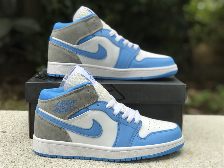 Air Jordan 1  Mid University Blue Grey