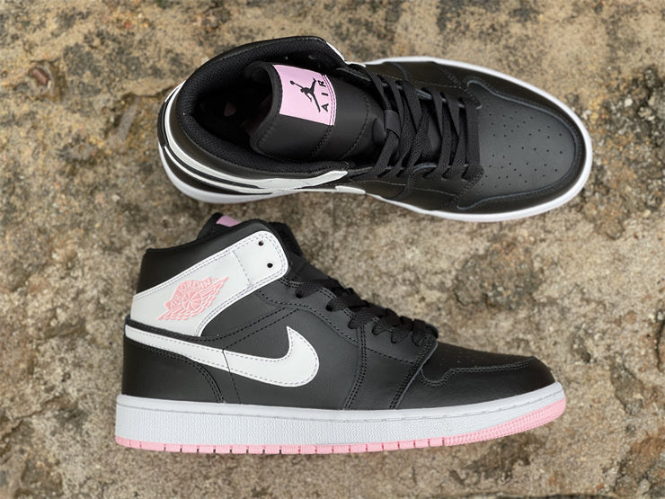 Air Jordan 1 Mid  Arctic Pink Black (GS)