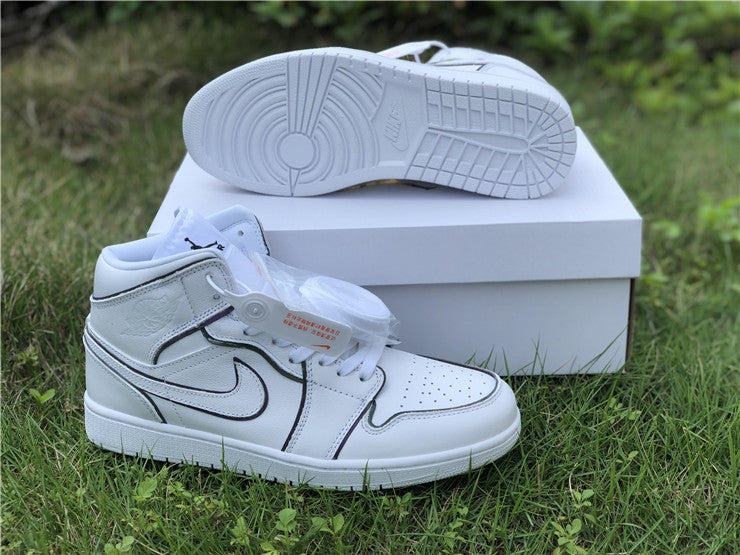 Air Jordan 1 Mid Iridescent Reflective White (W)