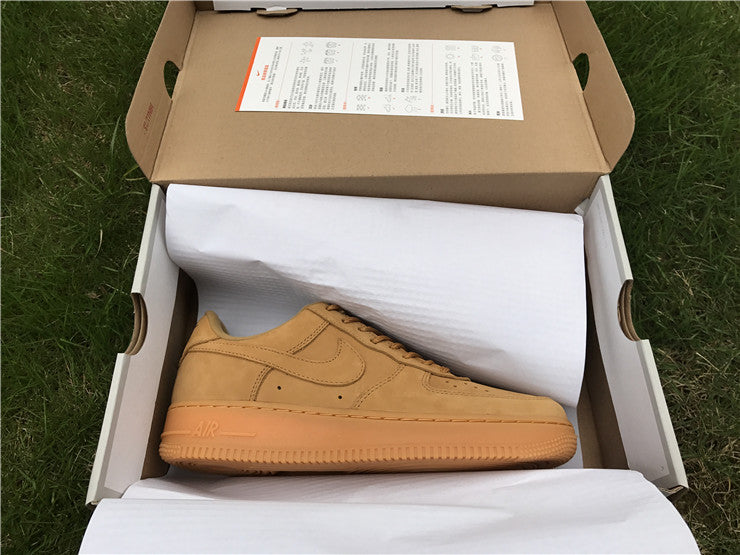 Nike Air Force 1 Low GS Wheat Flax 8 Leather