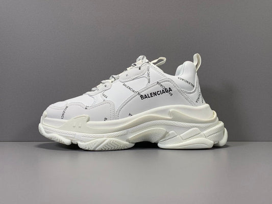 Balenciaga Triple S Allover Logo White