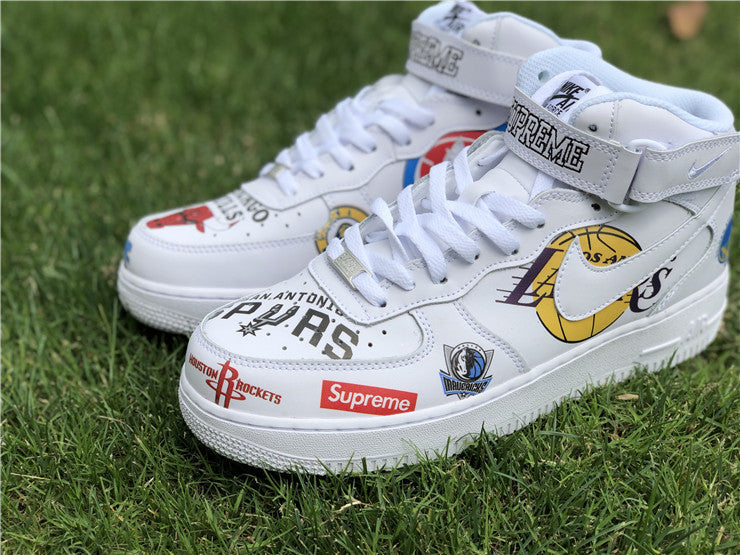 Nike Air Force 1 Mid Supreme NBA White