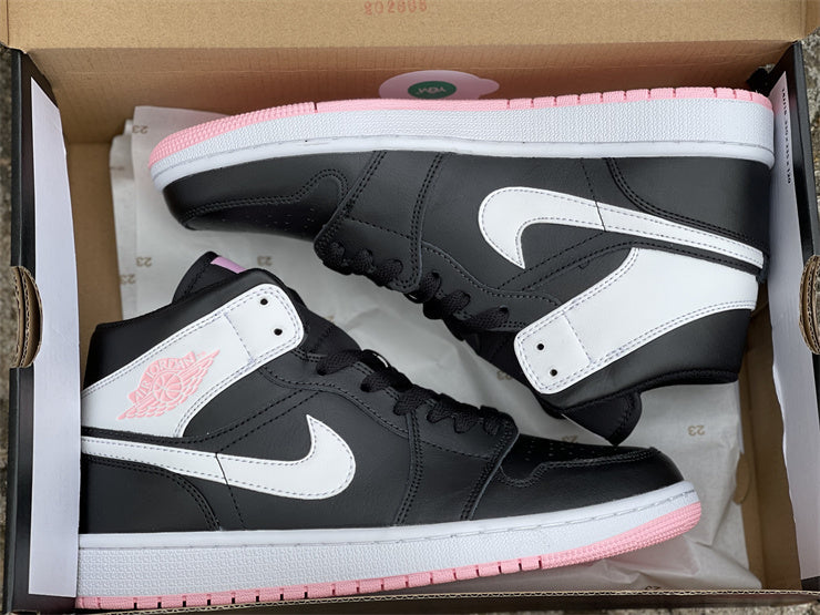 Air Jordan 1 Mid  Arctic Pink Black (GS)