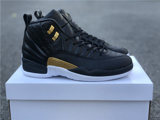 Air Jordan 12  Retro Black Metallic Gold White (W)