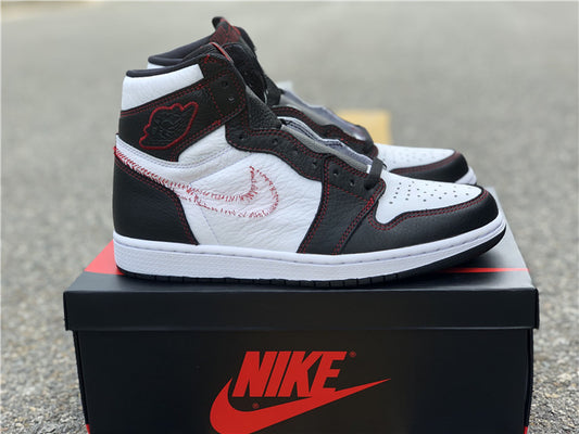 Air Jordan 1 Retro High Defiant White Black Gym Red