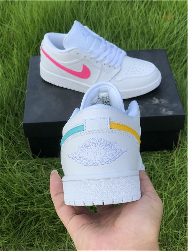 Air Jordan 1 Low White Neon (GS)