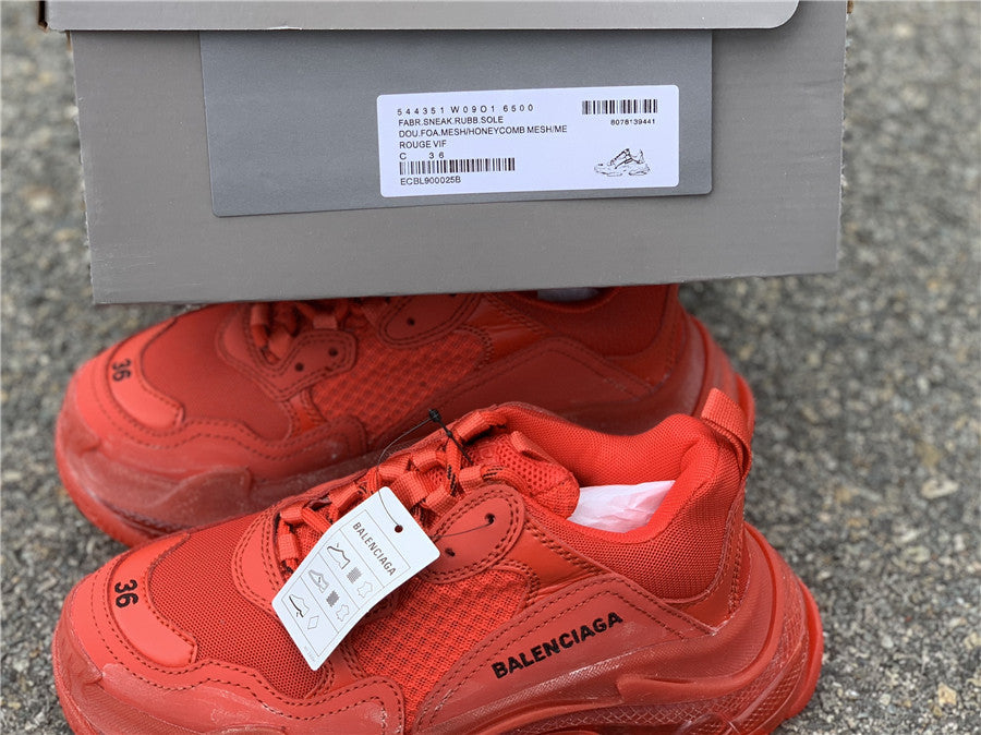 Balenciaga Triple S Red Clear Sole