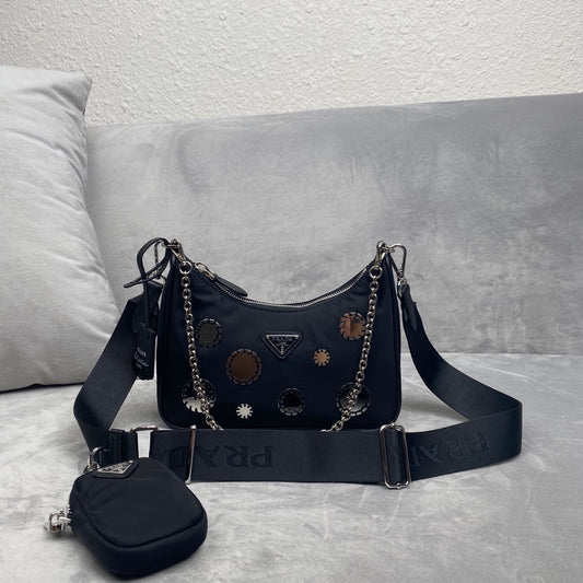 Hobo Tessuto Shoulder Bag Mini Black