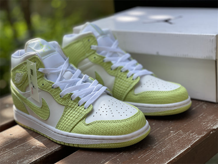 Air Jordan 1 Mid Green Python (W)