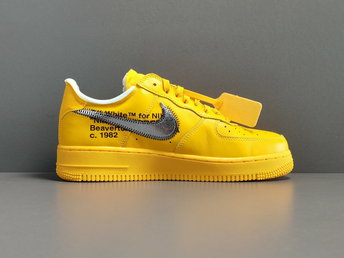 Nike Air Force 1 Low OFF-WHITE University Gold Metallic Silver