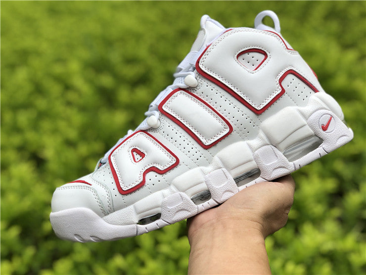 Nike Air More Uptempo White Varsity Red Outline (2018/2021)