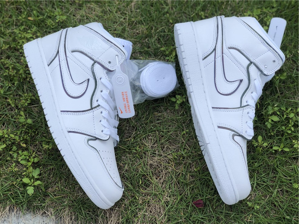 Air Jordan 1 Mid Iridescent Reflective White (W)