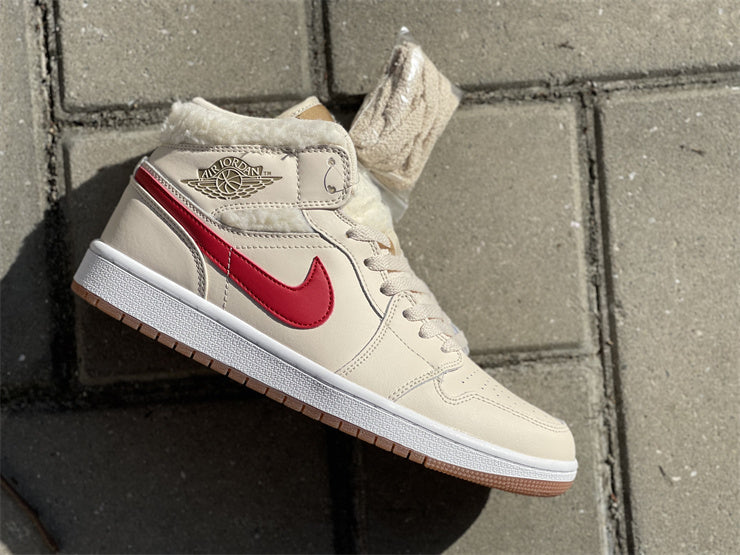 Air Jordan 1 Mid  Fleece Pearl White (GS)