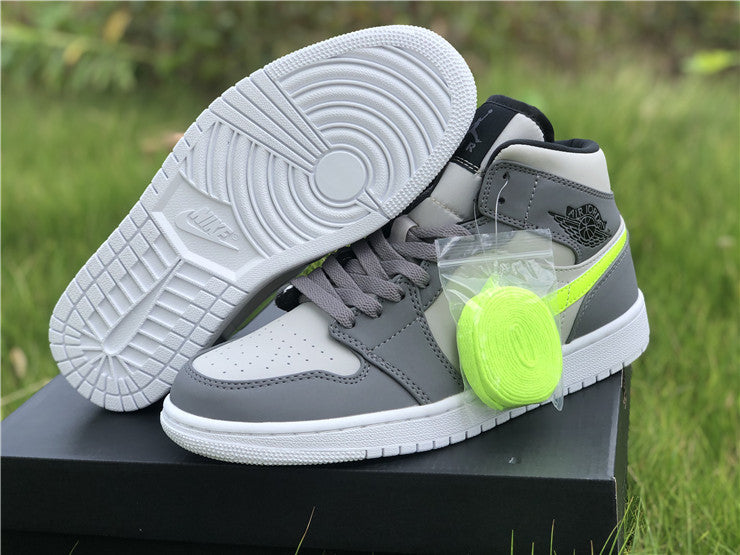 Air Jordan 1 Mid Gunsmoke Volt