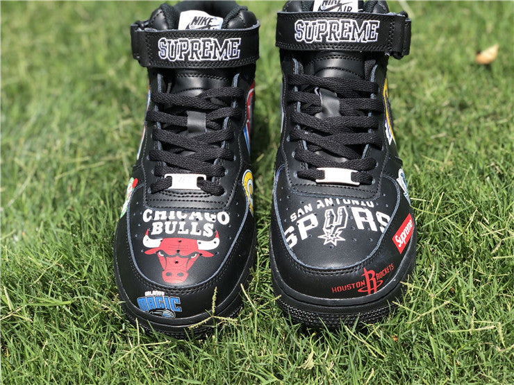 Nike Air Force 1 Mid Supreme NBA Black