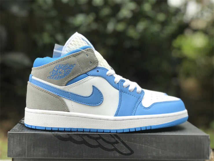 Air Jordan 1  Mid University Blue Grey