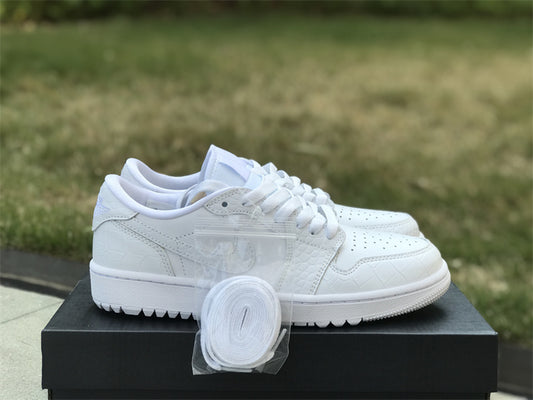 Air Jordan 1 Low Golf White Croc  DD9315-110