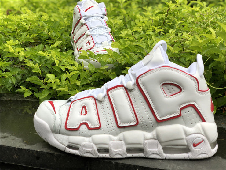 Nike Air More Uptempo White Varsity Red Outline (2018/2021)