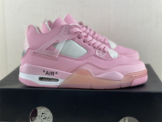 Air Jordan 4 Retro Off-White Sail (W)  Blue/Pink/Green/Purple