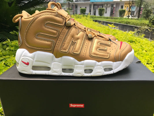 Nike Air More Uptempo Supreme Suptempo Gold