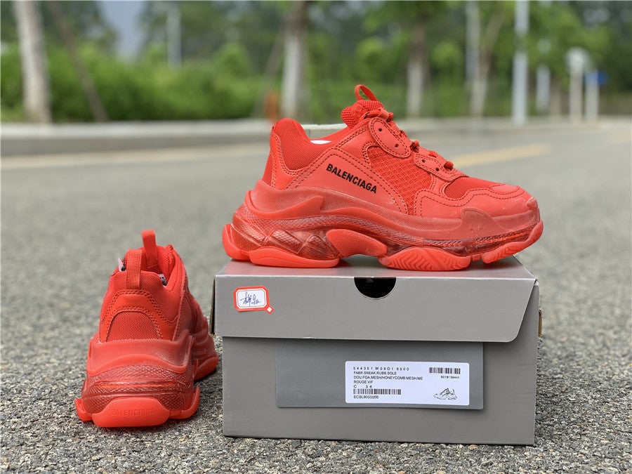 Balenciaga Triple S Red Clear Sole