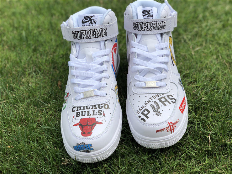 Nike Air Force 1 Mid Supreme NBA White