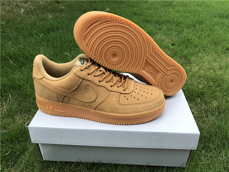 Nike Air Force 1 Low GS Wheat Flax 8 Leather