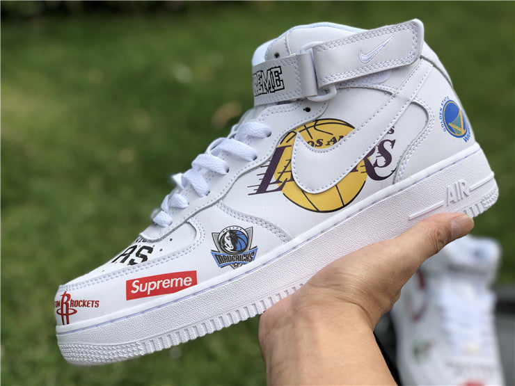 Nike Air Force 1 Mid Supreme NBA White