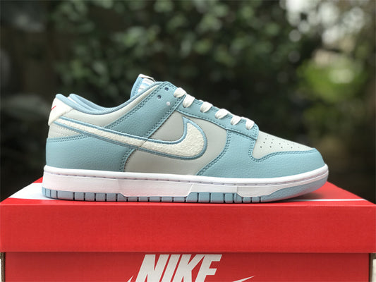 Nike Dunk Low Retro Fleece Swoosh Worn Blue