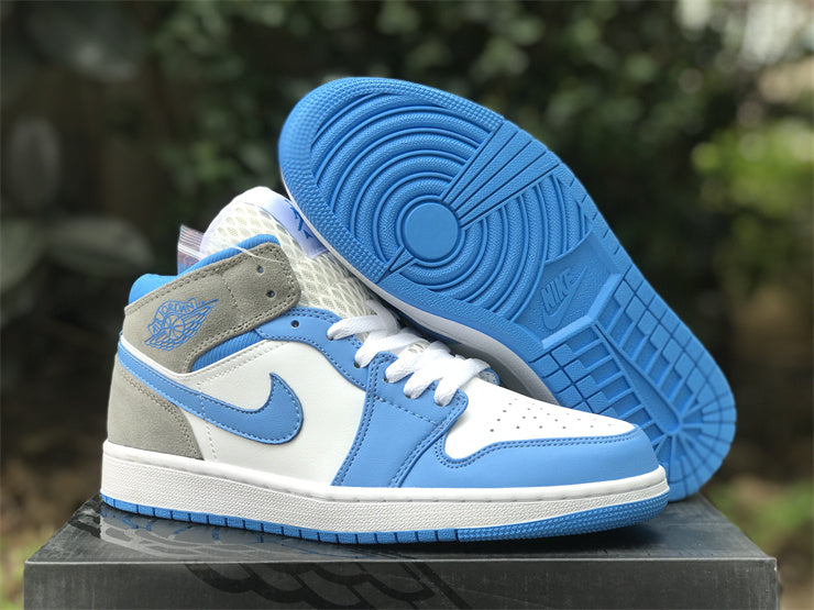 Air Jordan 1  Mid University Blue Grey