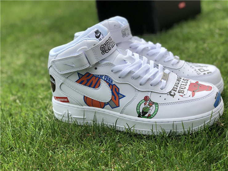 Nike Air Force 1 Mid Supreme NBA White