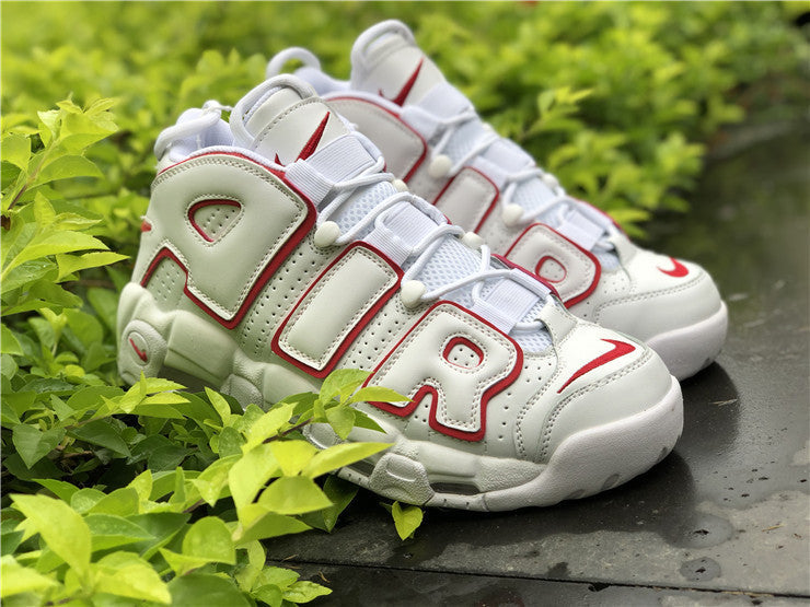 Nike Air More Uptempo White Varsity Red Outline (2018/2021)