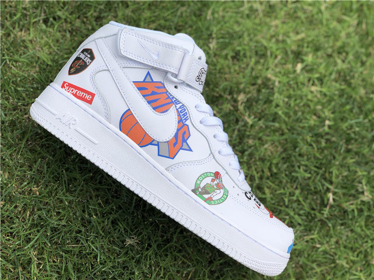 Nike Air Force 1 Mid Supreme NBA White