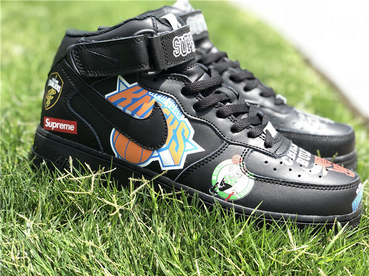 Nike Air Force 1 Mid Supreme NBA Black