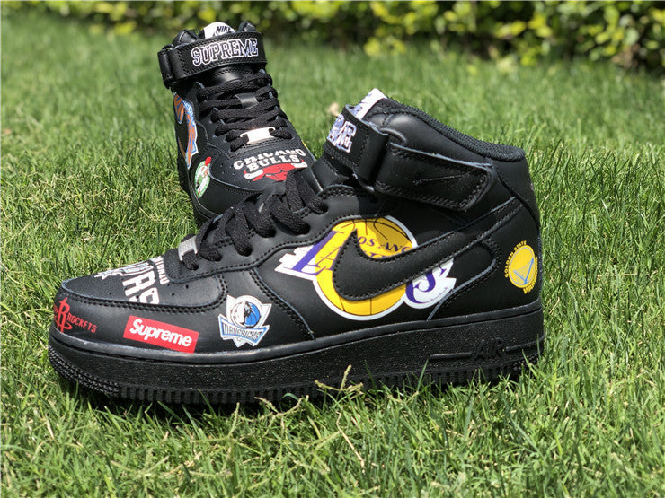 Nike Air Force 1 Mid Supreme NBA Black