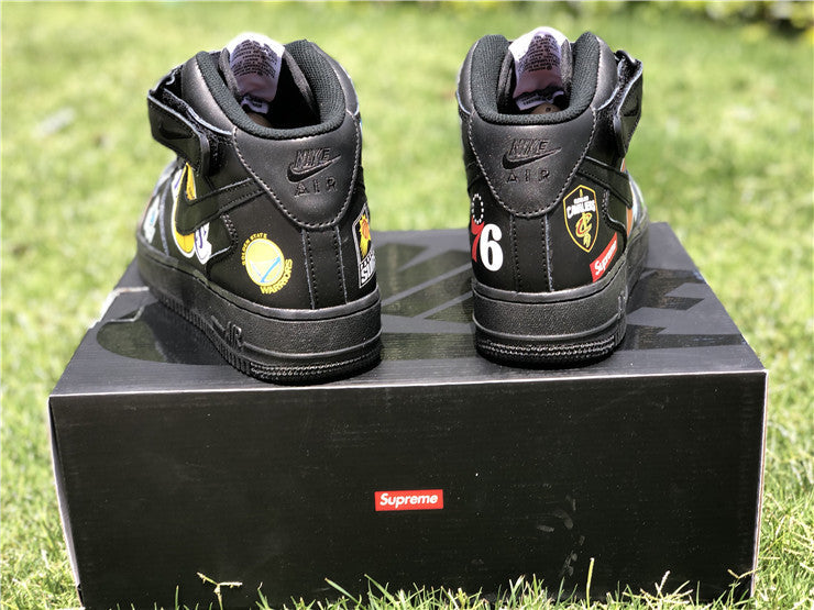 Nike Air Force 1 Mid Supreme NBA Black