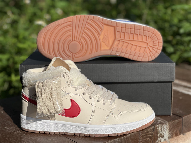 Air Jordan 1 Mid  Fleece Pearl White (GS)